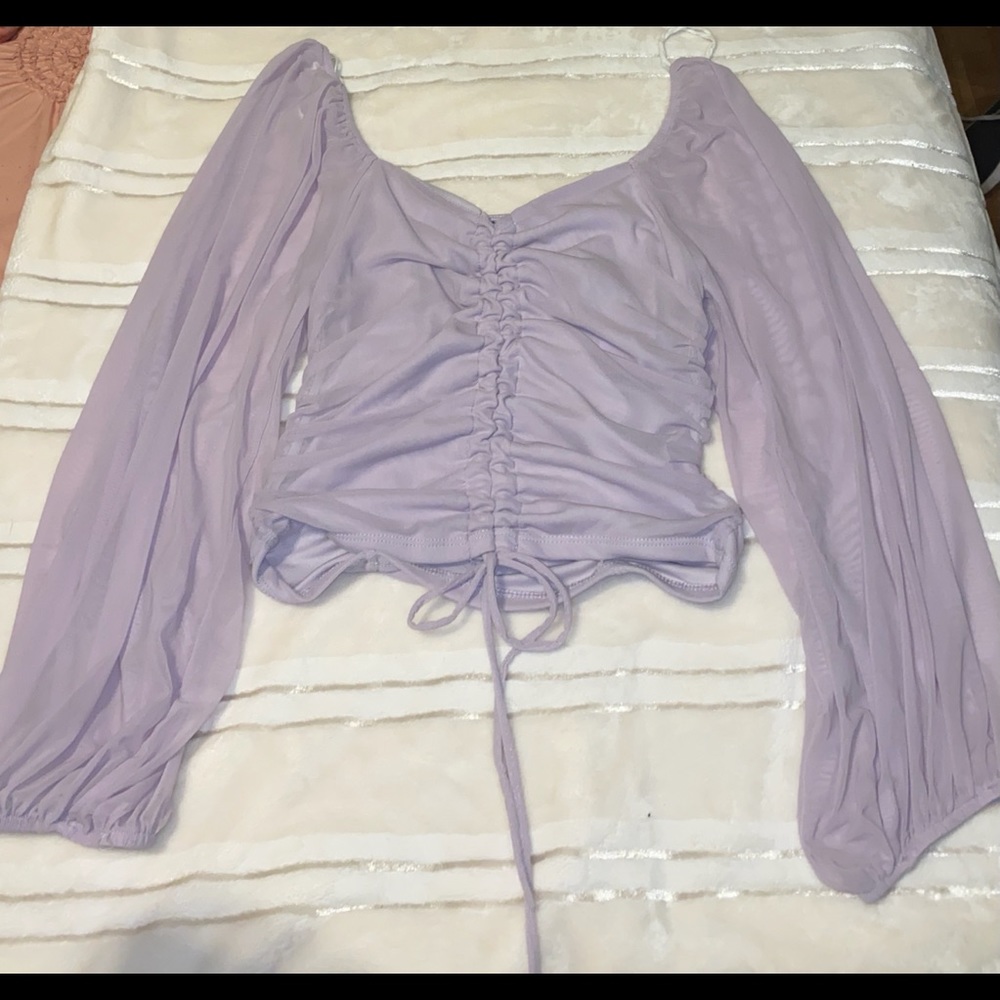 Light purple crop top